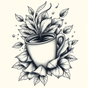 Hyper-Detailed Coffee Tattoo