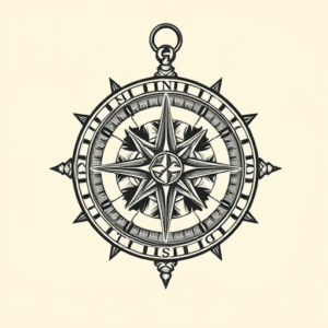 Hyper-Detailed Compass Tattoo