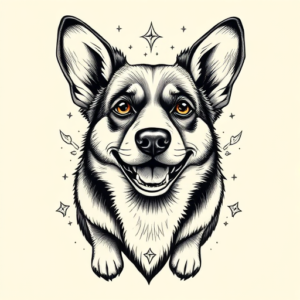 Hyper-Detailed Corgi Tattoo