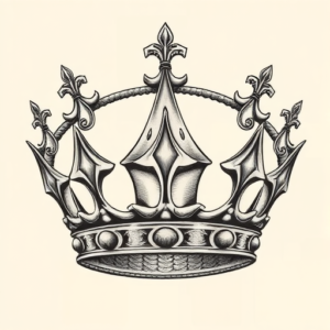 Hyper-Detailed Crown Tattoo