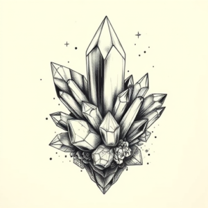 Hyper-Detailed Crystal Tattoo