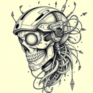 Hyper-Detailed Cyber Tattoo