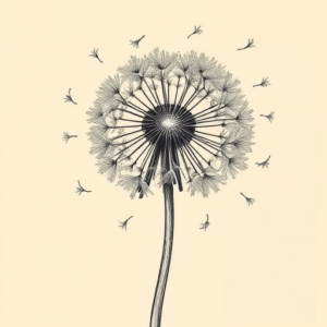 Hyper-Detailed Dandelion Tattoo