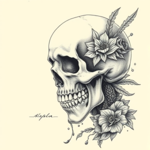 Hyper-Detailed Death Tattoo