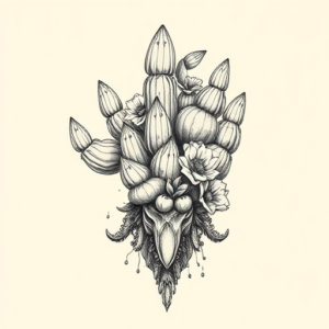 Hyper-Detailed Desert Tattoo