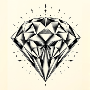 Hyper-Detailed Diamond Tattoo