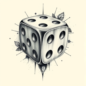 Hyper-Detailed Dice Tattoo
