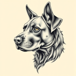 Hyper-Detailed Dog Tattoo