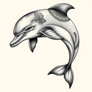 Hyper-Detailed Dolphin Tattoo