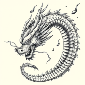 Hyper-Detailed Dragon Tattoo