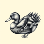 Hyper-Detailed Duck Tattoo