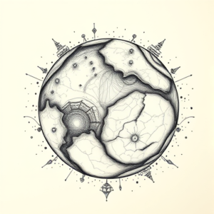 Hyper-Detailed Earth Tattoo