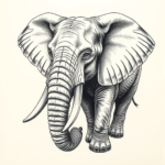 Hyper-Detailed Elephant Tattoo