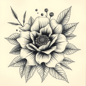 Hyper-Detailed Floral Tattoo