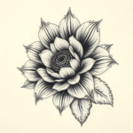 Hyper-Detailed Flower Tattoo