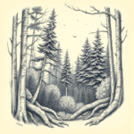 Hyper-Detailed Forest Tattoo