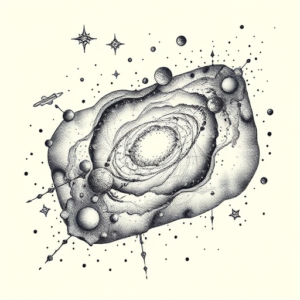 Hyper-Detailed Galaxy Tattoo