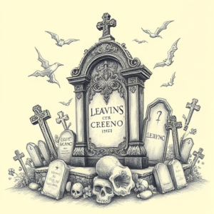 Hyper-Detailed Graveyard Tattoo