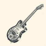 Hyper-Detailed Guitar Tattoo