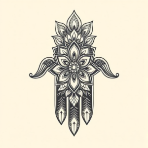 Hyper-Detailed Hamsa Tattoo