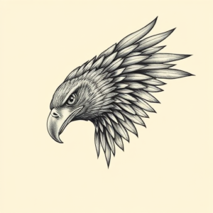 Hyper-Detailed Hawk Tattoo