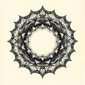 Hyper-Detailed Hexagon Tattoo