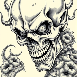 Hyper-Detailed Horror Tattoo