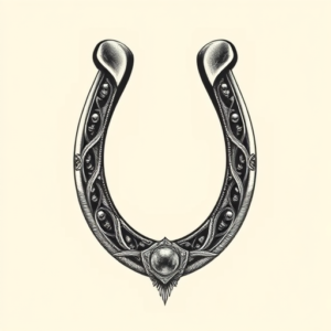 Hyper-Detailed Horseshoe Tattoo