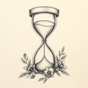 Hyper-Detailed Hourglass Tattoo