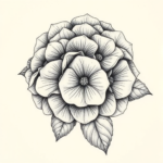 Hyper-Detailed Hydrangea Tattoo