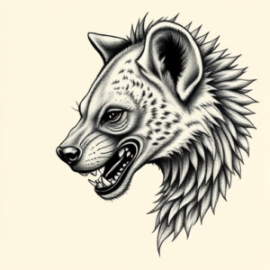 Hyper-Detailed Hyena Tattoo