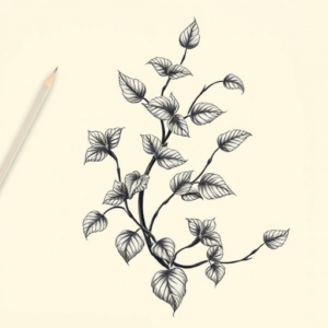 Hyper-Detailed Ivy Tattoo