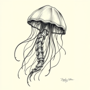 Hyper-Detailed Jellyfish Tattoo