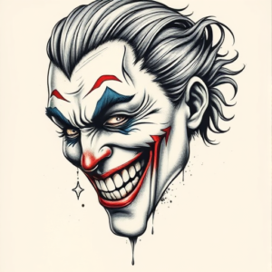 Hyper-Detailed Joker Tattoo