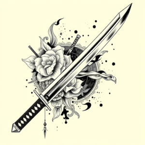 Hyper-Detailed Katana Tattoo