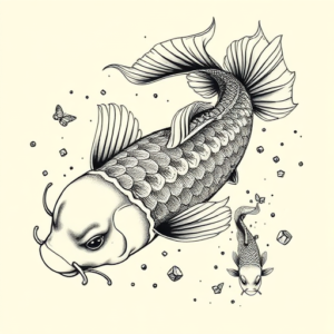 Hyper-Detailed Koi Tattoo