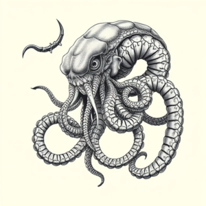 Hyper-Detailed Kraken Tattoo