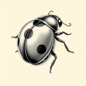 Hyper-Detailed Ladybug Tattoo