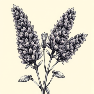 Hyper-Detailed Lavender Tattoo