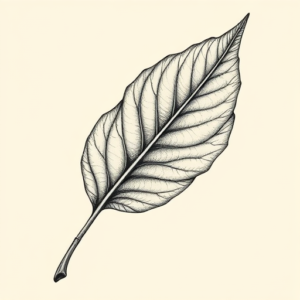 Hyper-Detailed Leaf Tattoo