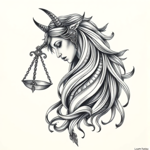 Hyper-Detailed Libra Tattoo