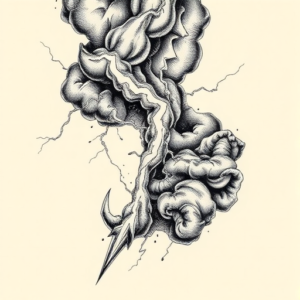 Hyper-Detailed Lightning Tattoo