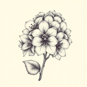 Hyper-Detailed Lilac Tattoo