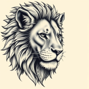 Hyper-Detailed Lion Tattoo