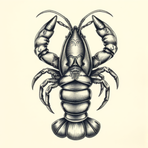 Hyper-Detailed Lobster Tattoo