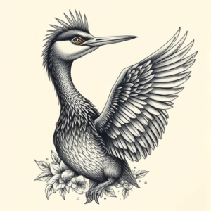 Hyper-Detailed Loon Tattoo