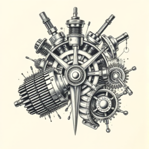 Hyper-Detailed Mechanic Tattoo