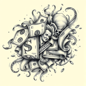 Hyper-Detailed Money Tattoo