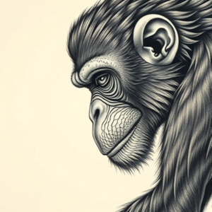 Hyper-Detailed Monkey Tattoo