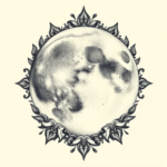Hyper-Detailed Moon Tattoo